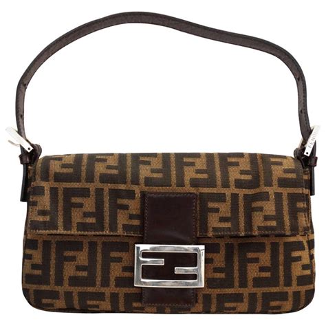 fendi baguette leather shoulder bag|Fendi monogram baguette bag.